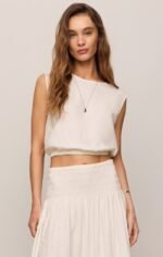 Merit Sleeveless Linen Top