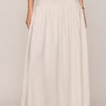 Brooke Smocked Linen Maxi Skirt