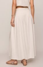 Brooke Smocked Linen Maxi Skirt - Image 2