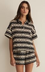 Monaco Stripe Button Up