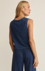 Sloane Jersey Denim Muscle Tank - Image 2