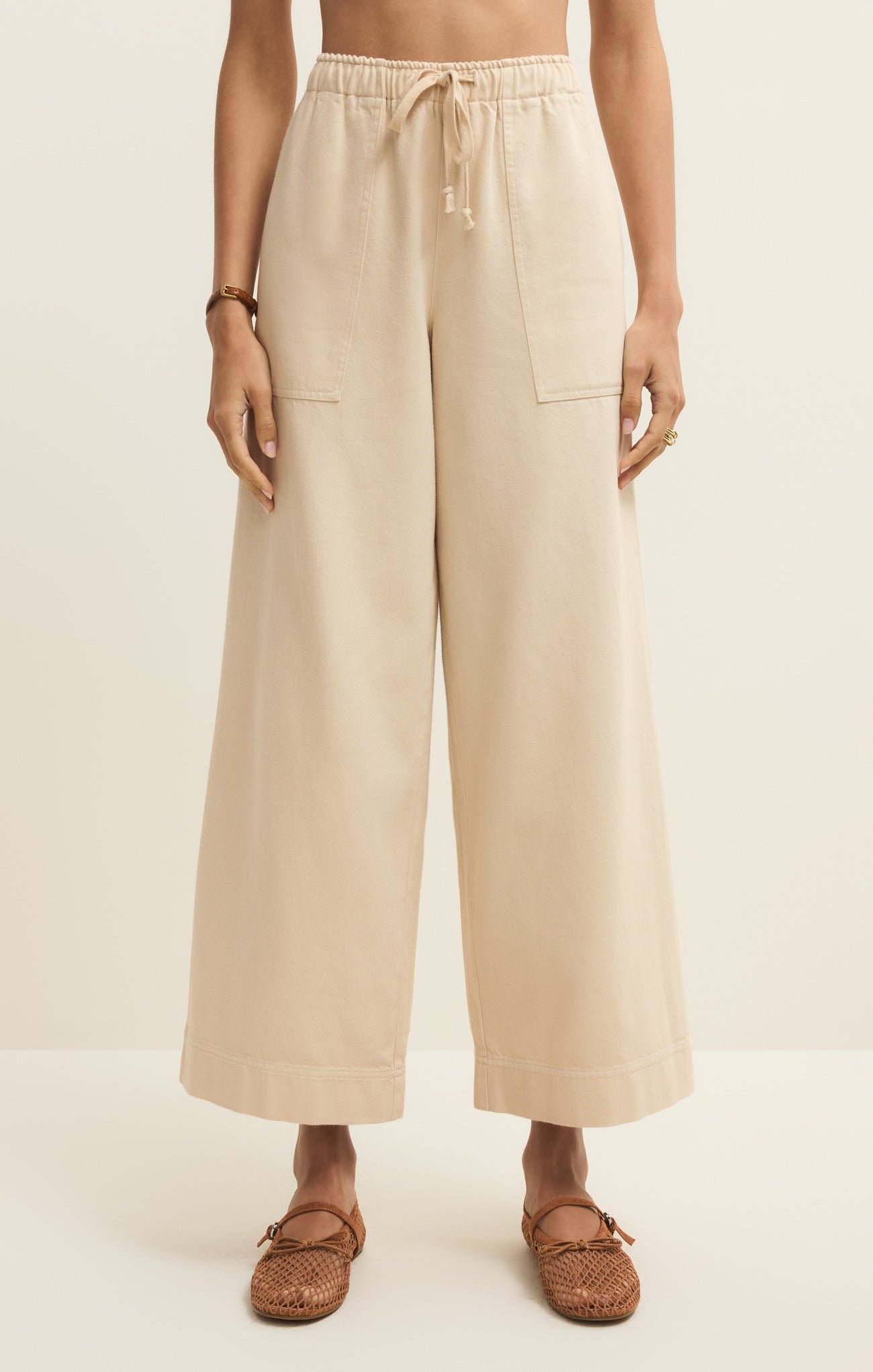 imrds-29366 Imrds Twill Wide Leg Utility Pant - Image 1