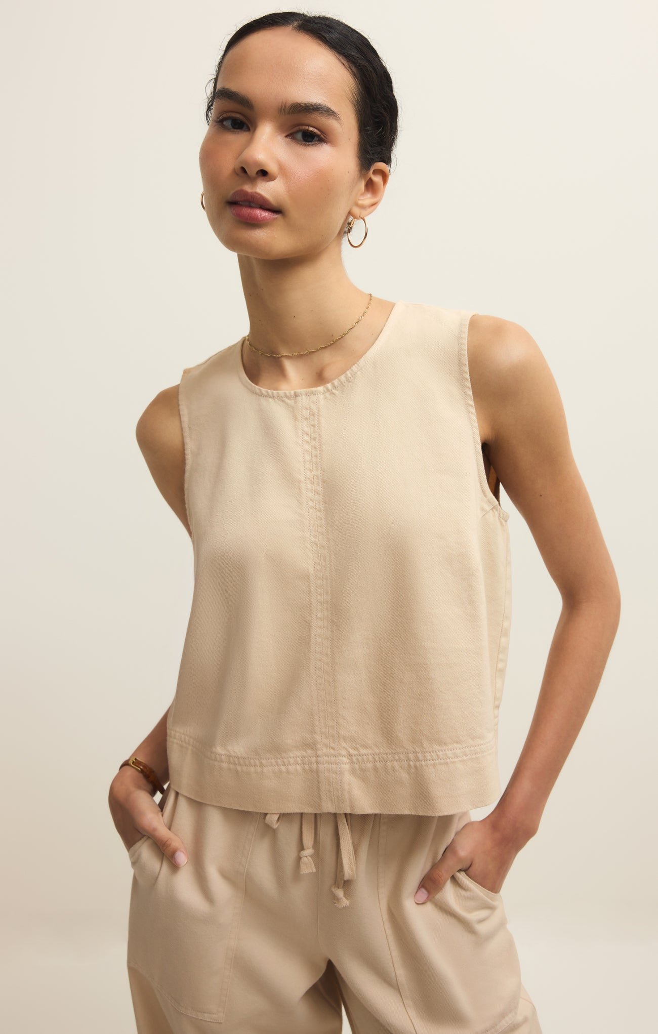 imrds-29368 Imrds Twill Cropped Tank - Image 1
