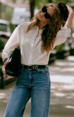 Elevated Poplin Relaxed Button Up Top - Image 2