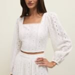 Bria Cotton Eyelet Top