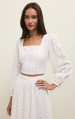 Bria Cotton Eyelet Top