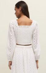 Bria Cotton Eyelet Top - Image 2
