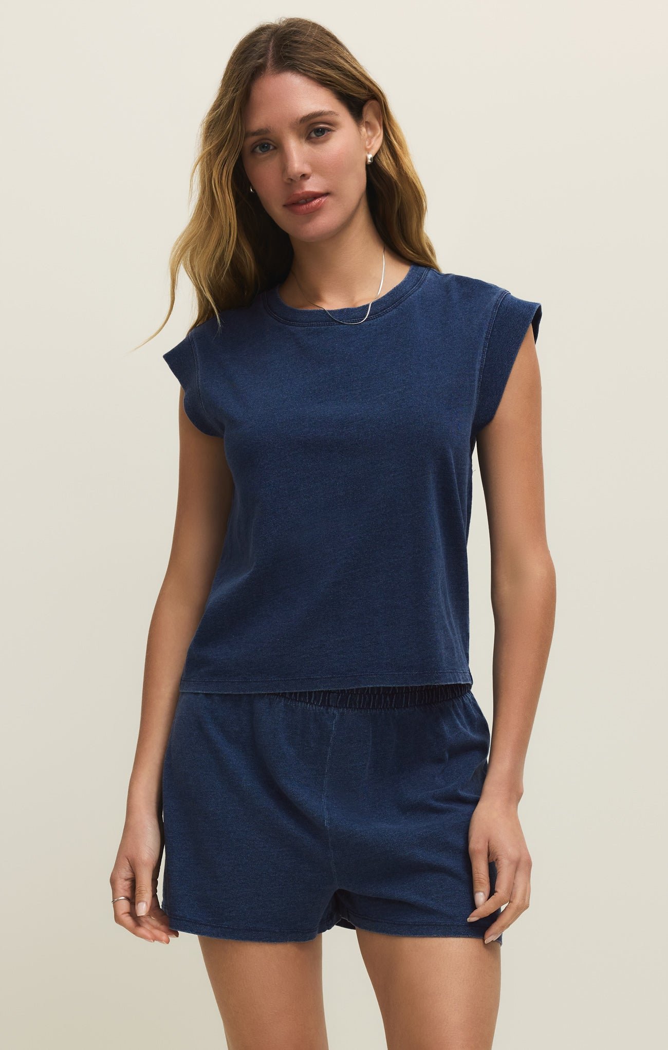 imrds-29525 Camino Cotton Jersey Denim Tee - Image 1