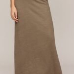 Delavine Textured Midi Skirt