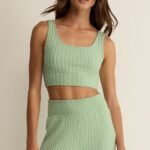 Zoe Silky Rib Tank Bra