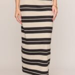 Gail Striped Midi Skirt