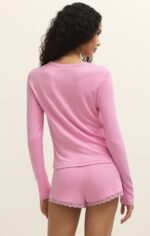 Maison Pointelle Long Sleeve Top - Image 2