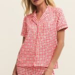 Gingham PJ Top