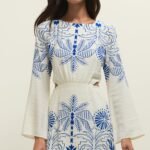Tahina Airy Palm Mini Dress