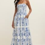 Nadine Airy Palm Maxi Dress