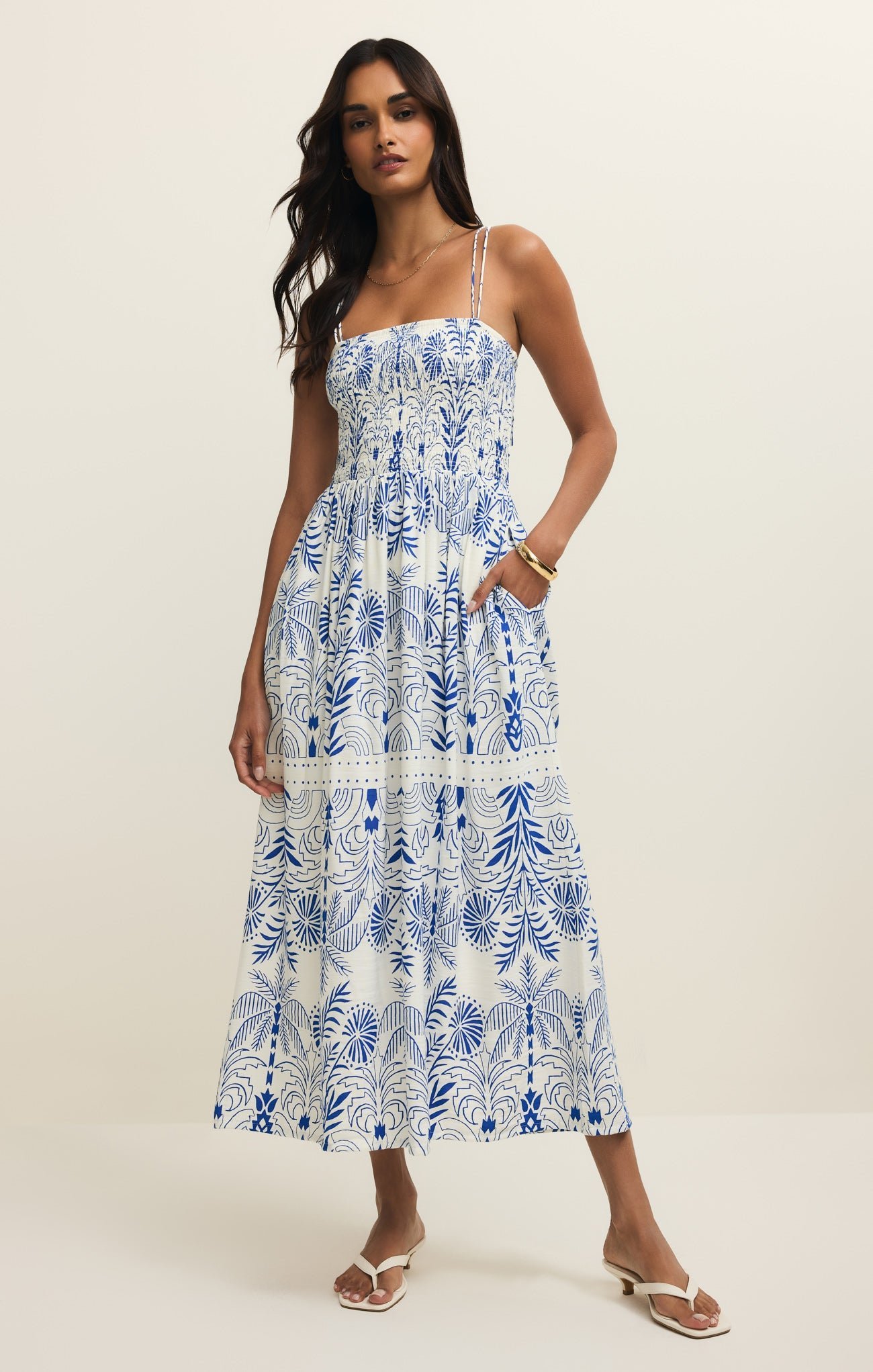 imrds-30142 Nadine Airy Palm Maxi Dress - Image 1