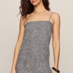 Rita Gingham Linen Mini Dress