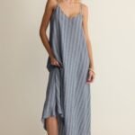 Sandcomber Striped Linen Midi Dress