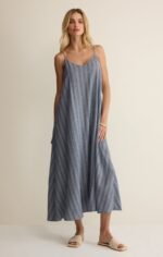Sandcomber Striped Linen Midi Dress - Image 2