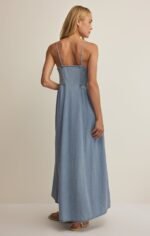 Angel Eyes Chambray Midi Dress - Image 2