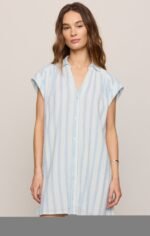 Shellbound Striped Gauze Dress - Image 2