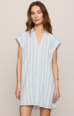 Shellbound Striped Gauze Dress - Image 2