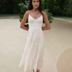 Behati Eyelet Midi Dress