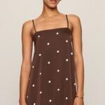 Maude Satin Dot Mini Dress